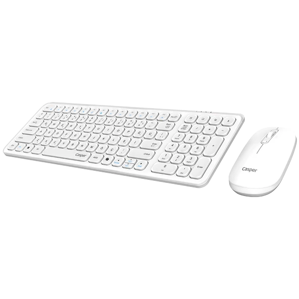 Casper D300 Beyaz Kablosuz Klavye Mouse Set - Resim 3