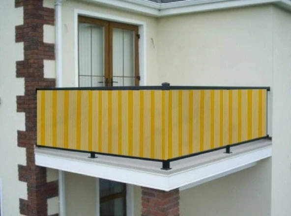 Ceylan Home Balkon Demiri Perdesi Bağcıklı Her Ölçüde Özel Dikim Sarı ürün görseli 1
