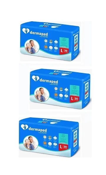 Dermaped Belbantlı Hasta Bezi Large 3 Paket Toplam 90 Adet ürün görseli 1