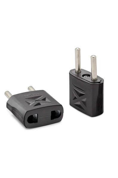 HADRON Hdx1254 Standart Fiş Adaptörü 4Mm Siyah Amerikan-Türk Çevirici ürün görseli 1