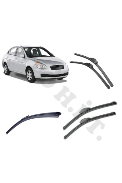OTO H.İ.T. HYUNDAİ ACCENT ERA SİLECEK TAKIMI 2006-2012 ÖN CAM SİLECEĞİ ürün görseli 1