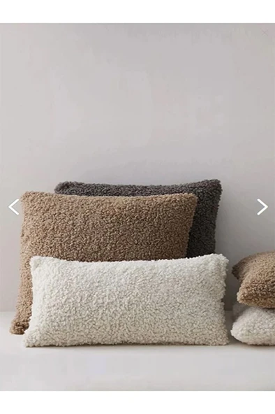 Peluş Teddy Puffy Dekoratif Dekoratif Hediyelik Kırlent - Yastık Kılıfı ürün görseli 1