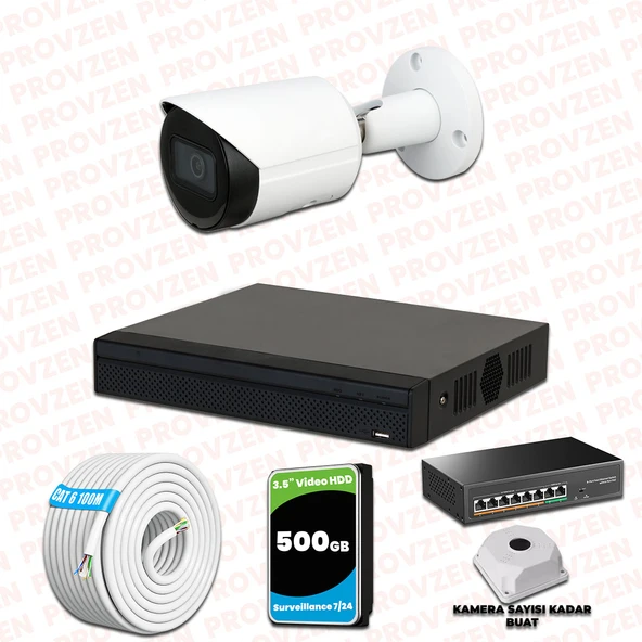 Provzen Dahua 1 Kameralı IP 1080P Gece Görüşlü Güvenlik Kamerası ürün görseli 1