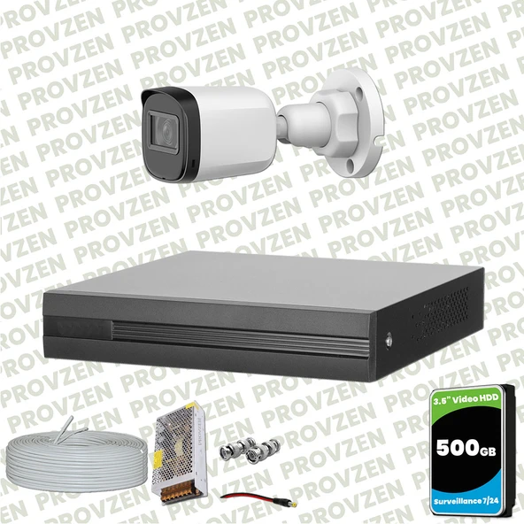 Provzen Dahua Full HD 1 Kameralı Güvenlik Kamerası + 500GB HDD ürün görseli 1