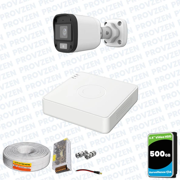 Provzen UNV Full HD 1 Kamera Renkli Gece Görüş Mikrofonlu Olay Anında bildirim ürün görseli 1