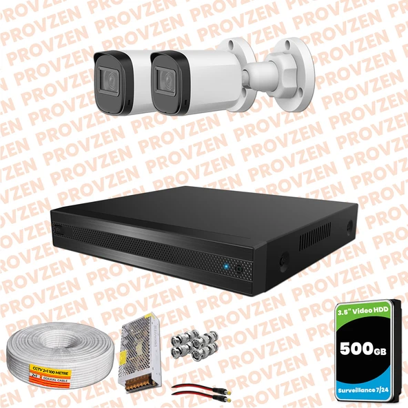 Provzen Rivo Dahua 2 Kameralı Full HD Güvenlik Kamerası 500GB ürün görseli 1