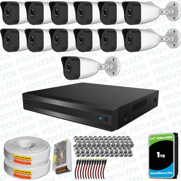 Provzen RV HiLook 13 Kameralı Full HD Geniş Açı Güvenlik Kamerası ürün görseli 1