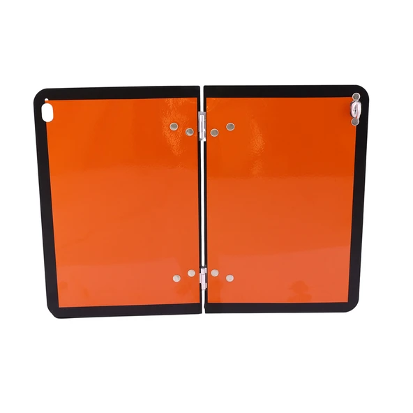 Metal Alüminyum 40x30 cm Yanıcı Madde Uyarı Levhası Cepli Katlanabilir Tanker Kamyon ADR Levha ürün görseli 1