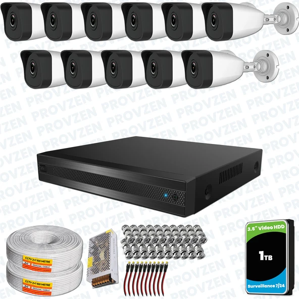 Provzen RV HiLook 11 Kameralı Full HD Geniş Açı Güvenlik Kamerası ürün görseli 1