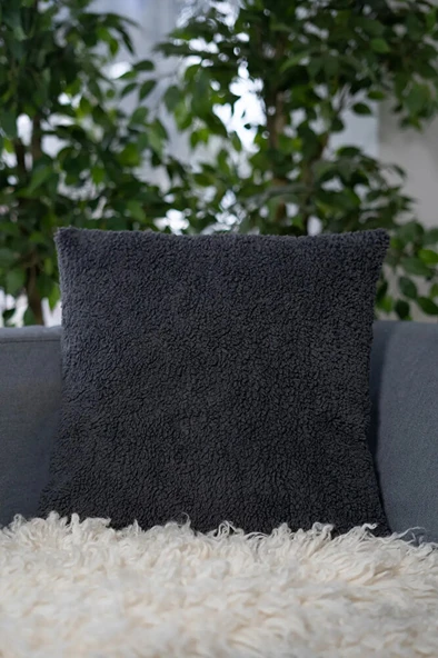 Peluş Teddy Puffy Dekoratif Dekoratif Hediyelik Kırlent - Yastık Kılıfı ürün görseli 1