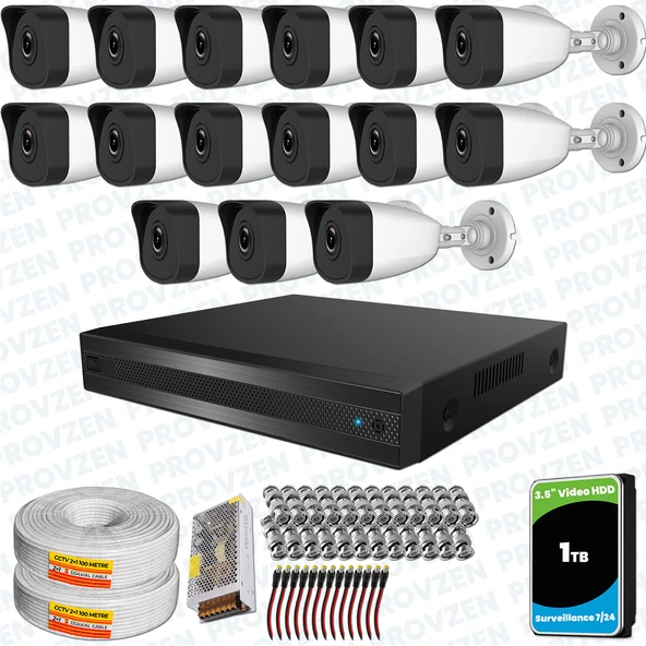 Provzen RV HiLook 15 Kameralı Full HD Geniş Açı Güvenlik Kamerası ürün görseli 1