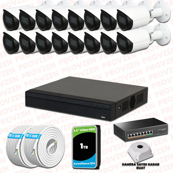 Provzen Dahua 16 Kameralı IP 1080P Gece Görüşlü Güvenlik Kamerası ürün görseli 1