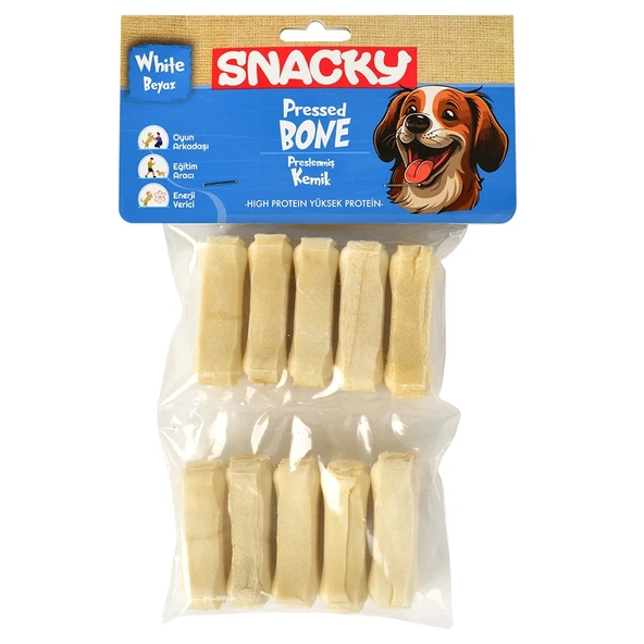 Snacky Beyaz Köpek Çiğneme Kemiği 5Cm 10Lu 110Gr ürün görseli 1
