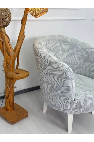 Krokan Kumaş Tekli Midye/papatya Koltuk Kalıbı Koltuk Örtüsü ürün görseli 1