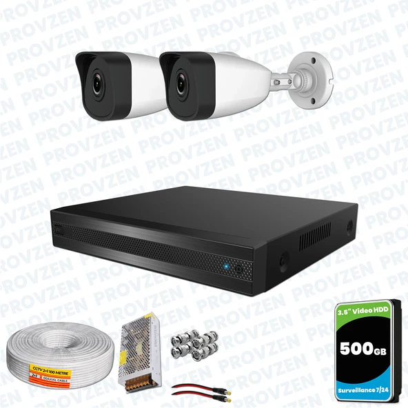 Provzen RV HiLook 2 Kameralı Full HD Geniş Açı Güvenlik Kamerası ürün görseli 1
