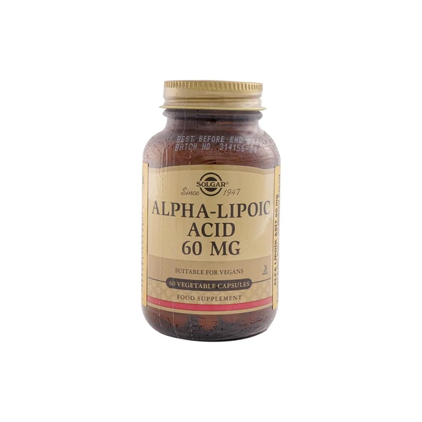 Solgar Alpha Lipoic Acid 60 mg 60 Tablet - Diş Beyazlatıcı Köpük Hediye ürün görseli 1