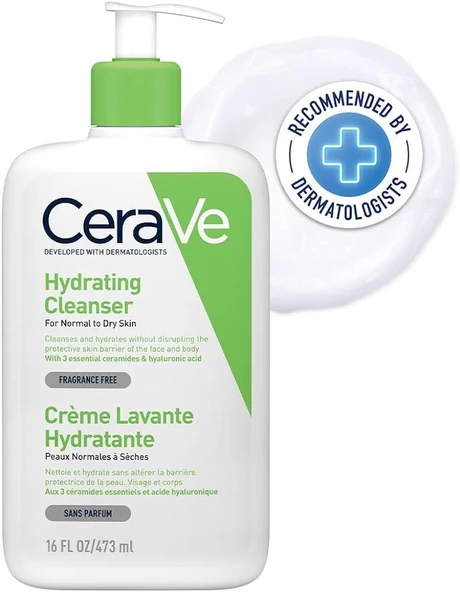 Cerave Hydrating Cleanser Nemlendiren Temizleyici 473 ML - Diş Beyazlatıcı Köpük Hediye ürün görseli 1