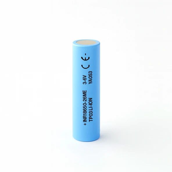 18650-26ME Açık Mavi Şarjlı Batarya Pil 3.6V 2600mAh Li-Ion Uzun Ömürlü Yüksek Kapasite Şarj Edilir ürün görseli 1