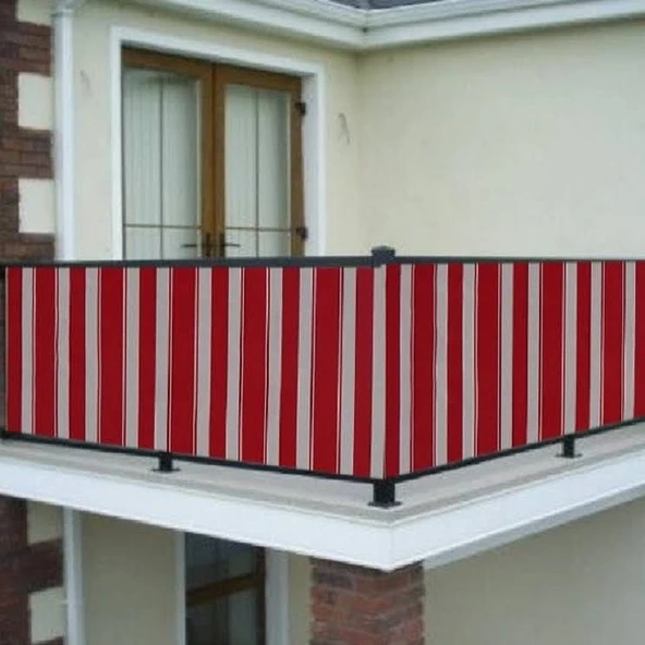 Ceylan Home Balkon Demiri Perdesi Kuş Gözü Her Ölçüde Özel Dikim Kırmızı ürün görseli 1