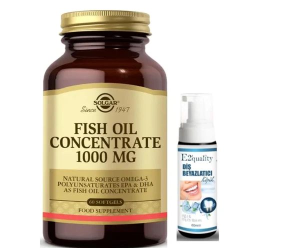 Solgar Fish Oil 1000 mg 60 Kapsül - Diş Beyazlatıcı Köpük Hediye ürün görseli 1