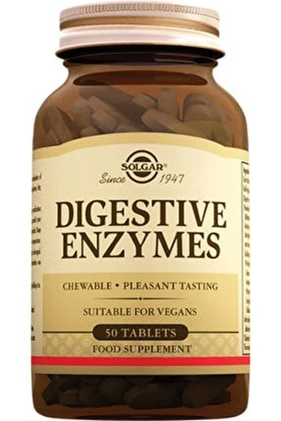 Solgar Digestive Enzymes 50 Tablet ürün görseli 1