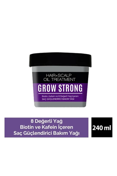 Expert Biotin Ve Kafein Grow Strong Saç Güçlendirici Bakım Yağı-vegan-240ml ürün görseli 1