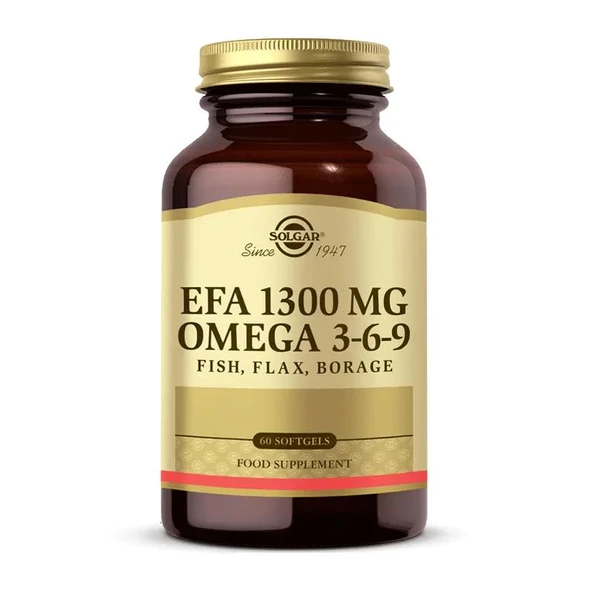 Solgar EFA 1300 mg Omega 3-6-9 60 Yumuşak Jelatinli Kapsül ürün görseli 1