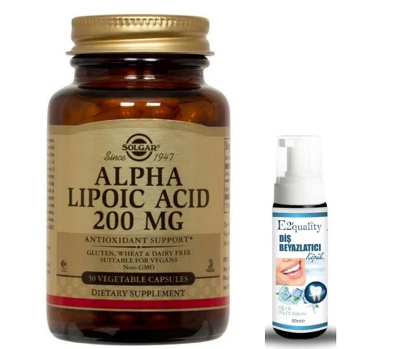 Solgar Alpha Lipoic Acid 200 mg 50 Kapsül - Diş Köpüğü Hediye ürün görseli 1