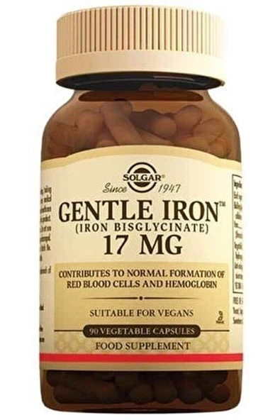 Solgar Gentle Iron 17 mg 90 Kapsül ürün görseli 1