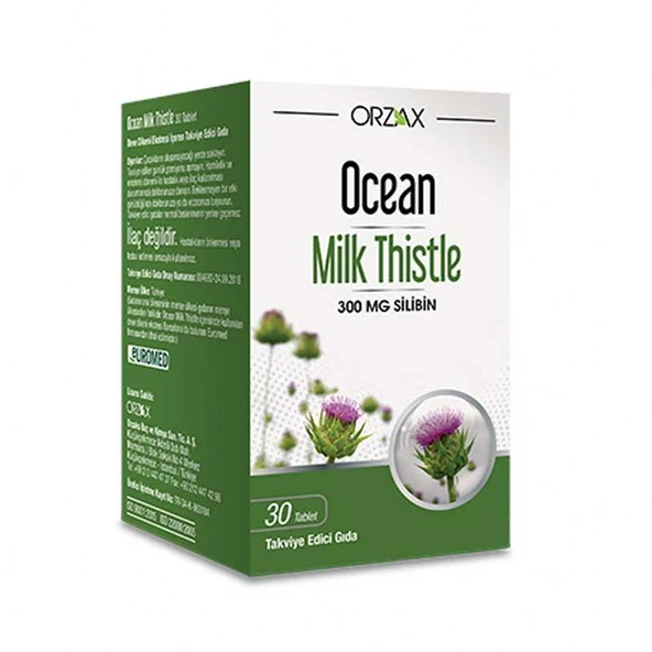 Orzax Ocean Milk Thistle Takviye Edici Gıda 30 Tablet ürün görseli 1