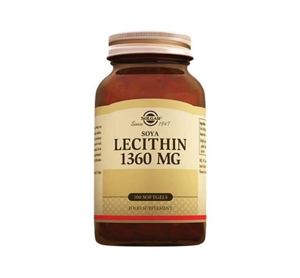 Solgar Lecithin 1360 mg 100 Yumuşak Jelatin Kapsül ürün görseli 1