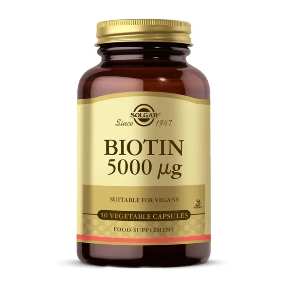 Solgar Biotin 5000 mcg 50 Kapsül ürün görseli 1