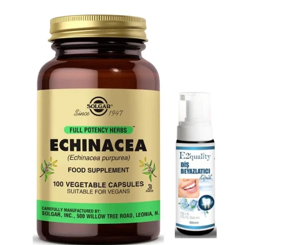 Solgar Echinacea 100 Kapsül - Diş Beyazlatıcı Köpük Hediye ürün görseli 1