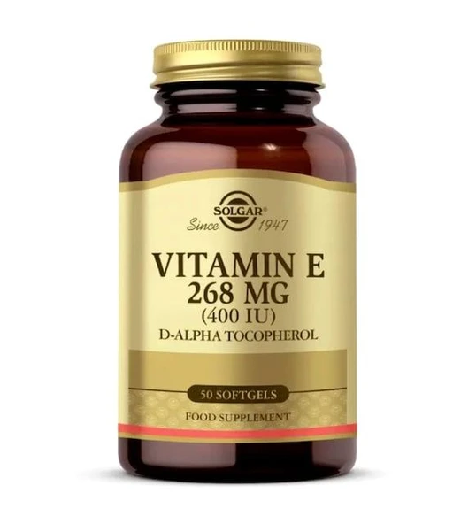Solgar Vitamin E 400 IU 50 Yumuşak Jelatin Kapsül ürün görseli 1