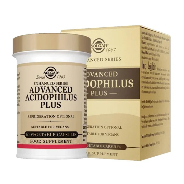 Solgar Advanced Acidophilus Plus 60 Kapsül ürün görseli 1