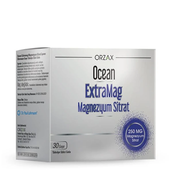 Orzax Ocean Extramag Magnezyum Sitrat Efervesan 30 Saşe ürün görseli 1