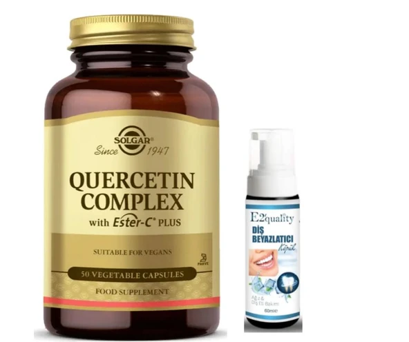 Solgar Quercetin Complex 50 Kapsül - Diş Beyazlatıcı Köpük Hediye ürün görseli 1