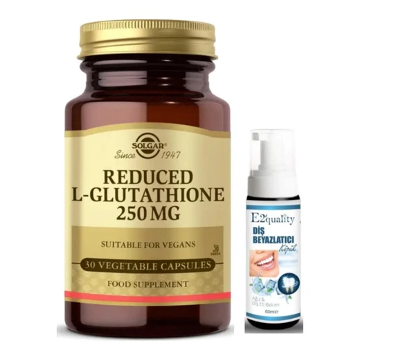 Solgar L-Glutathione 250 mg (Reduced) 30 Kapsül - Diş Beyazlatıcı Köpük Hediye ürün görseli 1