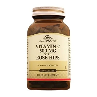 Solgar Vitamin C 500 mg with Rose Hips 100 Tablet ürün görseli 1