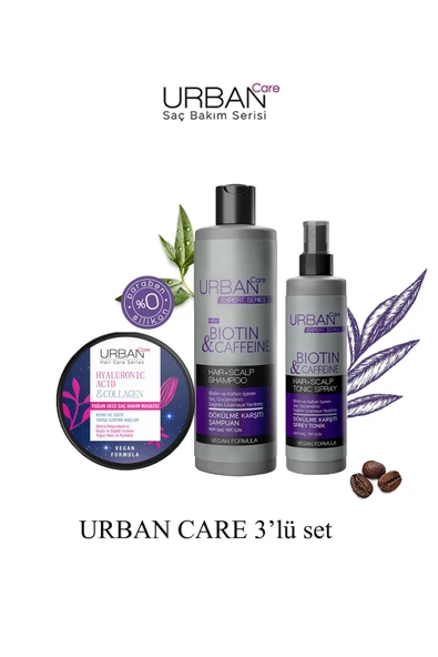 Expert Biotin & Kafein Şampuan 350 ML + Sprey Tonik 200 ML + Hyaluronik Asit & Kolajen Maskes 230 ML ürün görseli 1