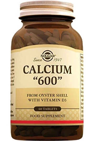 Solgar Calcium 600 (Oyster Shell) 60 Tablet ürün görseli 1