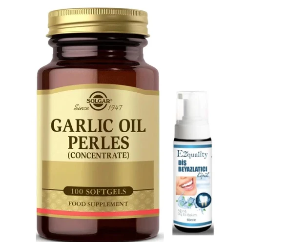 Solgar Garlic Oil Sarımsak Yağı 100 Kapsül - Diş Beyazlatcı Köpük Hediye ürün görseli 1