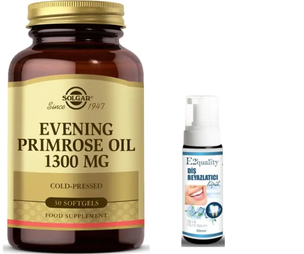 Solgar Evening Primrose Oil 1300 mg 30 Kapsül - Diş Beyazlatıcı Köpüğü Hediye ürün görseli 1