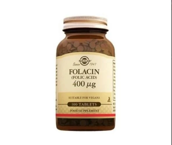 Solgar Folacin (Folic Acid) 400mcg 100 Tablet ürün görseli 1