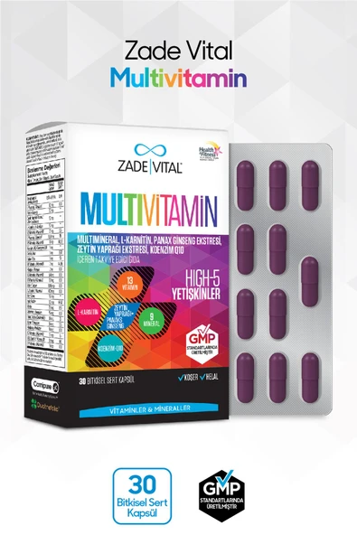 Zade Vital Multivitamin 30 Softjel Kapsül - Resim 2