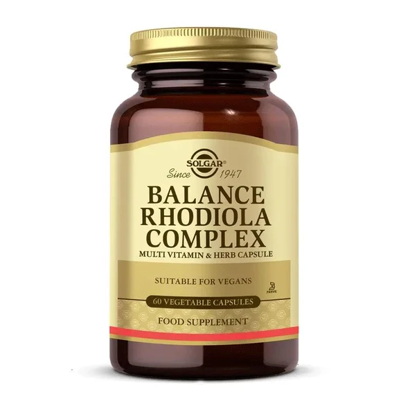 Solgar Balance Rhodiola Complex 60 Kapsül ürün görseli 1