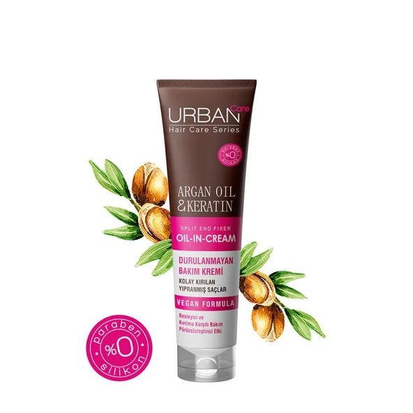 Urban Care Argan Oil & Keratin Durulanmayan Bakım Kremi, 150 Ml - Diş Beyazlatıcı Köpük Hediye ürün görseli 1