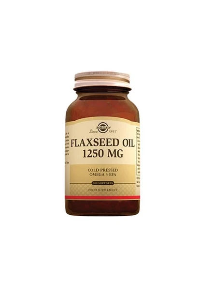 Solgar Flaxseed Oil 1250 mg 100 Kapsül ürün görseli 1
