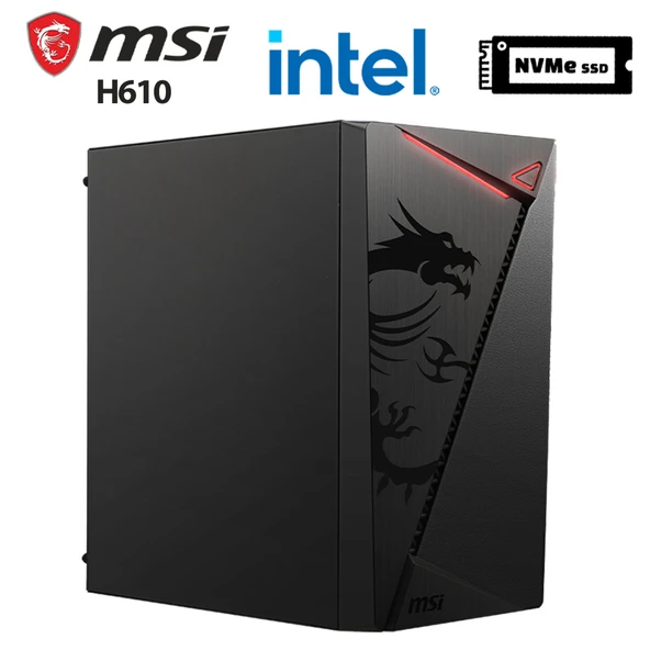 Xaser SHIELD X2 i5 12400F 32GB Ram 1TB M.2 NVMe SSD 2GB GT610 Ekran Kartı Ofis Hazır Sistem ürün görseli 1