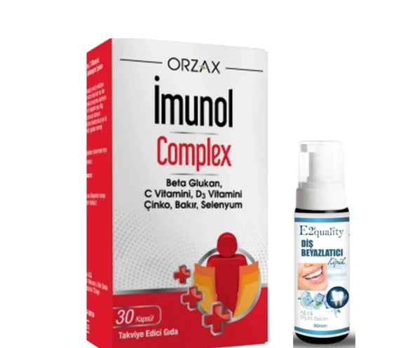 Orzax Ocean İmunol Complex Takviye Edici Gıda 30 Kapsül - Diş Beyazlatıcı Köpük Hediye ürün görseli 1
